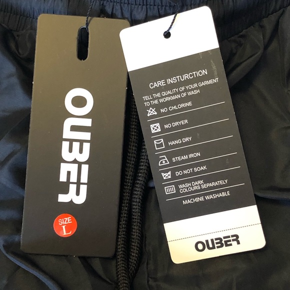Ouber Light Quick Dry Black Training Running Swimming Workout Shorts Sz Large - Picture 15 of 15